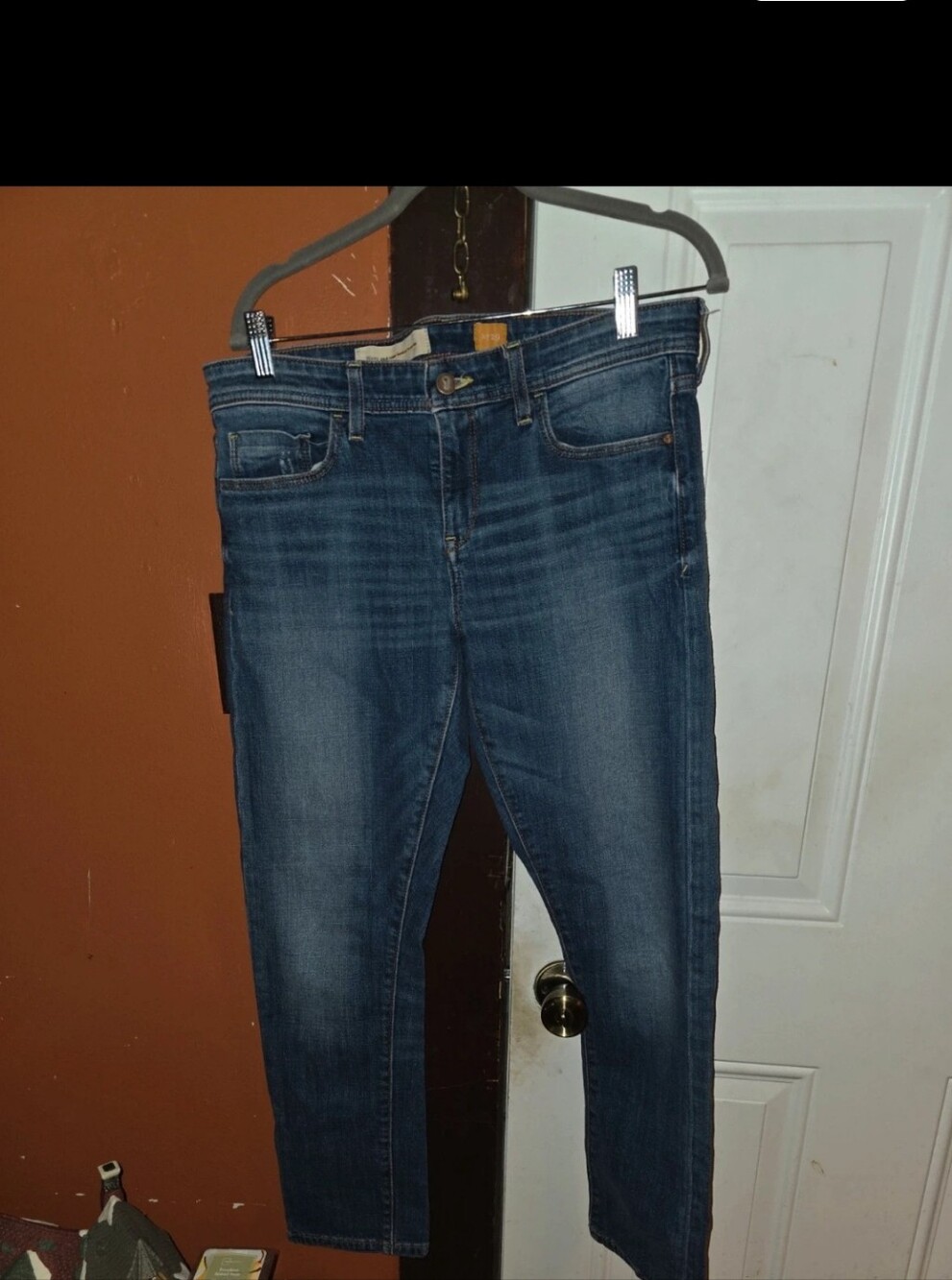 Anthropologie Classic Midwash Blue Denim Jeans